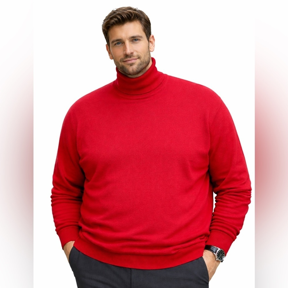 Aron Imani Men’s Red Turtleneck Sweater XXXL - Picture 2 of 9